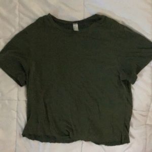 Green crop top